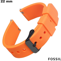 Verkoop Oranje Siliconen Armband Fossil anti-allergisch horloge