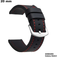 Bracciale orologio 20mm Samsung Nero Similpelle \ Spedizione a 3,99€
