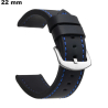 Armband Faux Leder für Uhr 22mm Schwarz # Versand für 3,99€