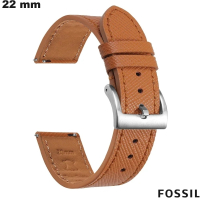 Armband echtes Leder 22 mm braun Fossil Uhr günstig