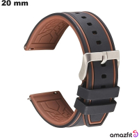 Amazfit 20mm schwarze Silikon-Smartwatch-Armbänder günstig