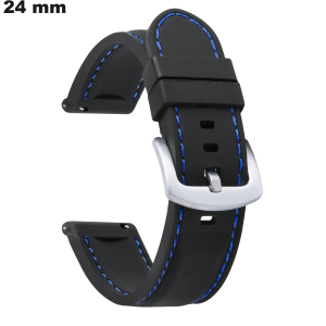 Armband Uhr Schwarz Silikon 24 mm | Versandkosten 3,99€ Armband Uhr Schwarz Silikon 24 mm | Versandkosten 3,99€