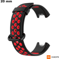 Armband Xiaomi Schwarz weich Silikon Uhr 20mm ● Bester Preis