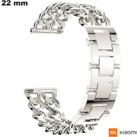 Silbernes 22mm Armband für günstige Xiaomi Smartwatch
