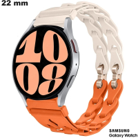 Armband Orange Gummi Samsung Uhr 22 mm # Einfache Montage
