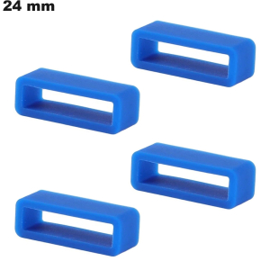 4 Passants de montre Caoutchouc Bleu 24mm ● Port Offert dès 20€ 4 Passants de montre Caoutchouc Bleu 24mm ● Port Offert dès 20€