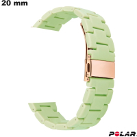 Qualitätsuhrenarmband Polar 20 mm Grün aus Resin