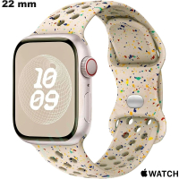 Vente Bracelet 22 mm Beige smartwatch Caoutchouc Apple Watch