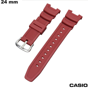 Armbanduhr Rood Casio Silikon 24 mm ● Gratis verzending v.a. 20€