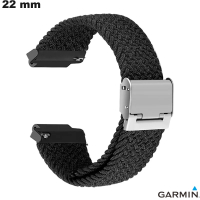 Armband 22mm Schwarz Smartwatch Gewebe Garmin \ Versand 24h