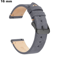 Armband 16 mm Uhr Grau Echtes Leder / Versand in 24h