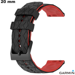 Bracelet 20 mm Silicone Noir montre connectée Garmin