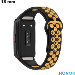 Bracelet Silicone Noir Honor 18mm montre connectée