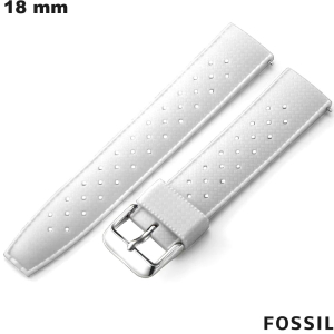 Pulsera de caucho de 18 mm blanca para reloj Fossil: Envío gratuito