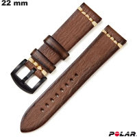 Armband 22 mm Polar Marron Smartwatch aus hochwertigem veganem Leder