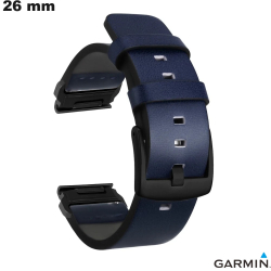 Pulsera de cuero para reloj inteligente Garmin Quickfit azul