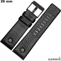 Armband Schwarz echte Leder Garmin 26mm von hoher Qualität