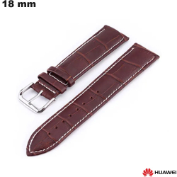 Bracelet 18mm Huawei Cuir véritable Marron montre