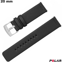 Armband schwarz 20 mm Smartwatch Polarleder kaufen