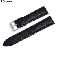 Uhrenarmband 18mm Echtes Leder Schwarz: Bester Preis
