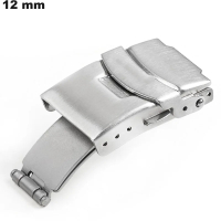 Günstigen 12 mm Silber Edelstahlverschluss für Uhr kaufen