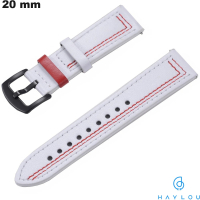 Bracelet Haylou Blanc Cuir véritable 20mm