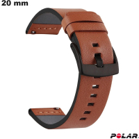 Vente Bracelet Polar grain lisse Faux cuir 20 mm Marron