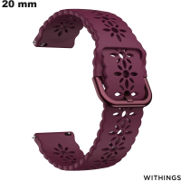 Armband Withings 20mm Paars Caoutchouc smartwatch van hoge kwaliteit