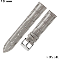 Uhrarmband Grau Echtes Leder 18mm Fossil günstig
