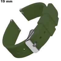 Vente Bracelet étanche Vert Caoutchouc de montre 19mm
