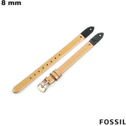 Bracelet montre Beige Cuir véritable Fossil 8 mm f