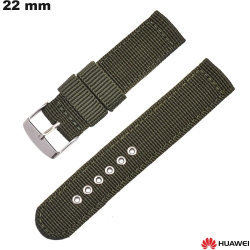 Militaire Stijl Groene Stoffen Armband Huawei 22 mm