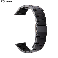 Bracciale in resina per orologio Nero 20mm ● Spedizione Veloce