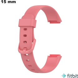 Bracelet Caoutchouc Rose FitBit 15mm smartwatch (Luxe)