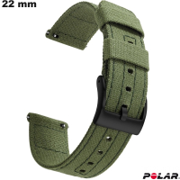 Armband 22 mm Grün für Smartwatch Textil Polar ● Kostenlose Lieferung
