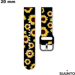 Zwarte Siliconen 20 mm Suunto Smartwatch Armband van Kwaliteit