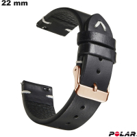 Armband für intelligente Uhr aus Schwarz Polar Leder # Premium Qualität