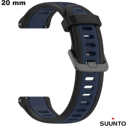 Bracelet montre 20 mm Suunto Silicone Bleu (3, 3 Fitness)