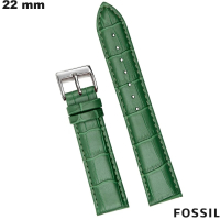 Armband Fossil Grün Echtleder für Smartwatch 22 mm günstig