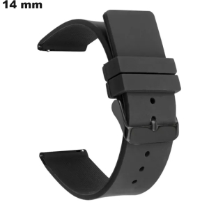 Bracelet Caoutchouc 14 mm montre Basketball Noir de qualité Bracelet Caoutchouc 14 mm montre Basketball Noir de qualité