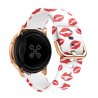 Armband Weiß Silikon 22 mm Lippenstift Uhrenqualität