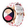 Armband Weiß Silikon 22 mm Lippenstift Uhrenqualität