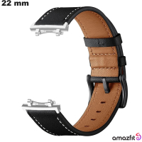 Verkauf von schwarzem Lederarmband 22mm für Amazfit Uhr (T-Rex 3)