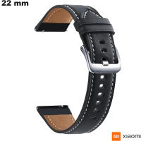 Verkauf echtes schwarzes Lederarmband 22mm für Xiaomi-Uhr