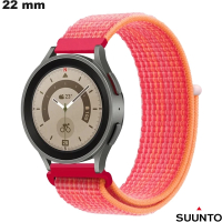 Armband Nylon Suunto Scratch 22mm horloge Rood - Gratis verzending bij bestellingen vanaf 20€