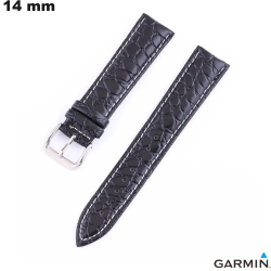 Bracciale Garmin orologio Nero effetto croco 14 mm