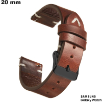 Acheter Bracelet Samsung Marron Cuir véritable smartwatch 20mm
