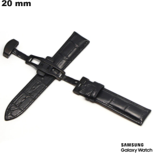 Verkauf Armband u Schwarz Samsung Smartwatch 20mm Echtes Leder