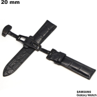 Verkauf Armband u Schwarz Samsung Smartwatch 20mm Echtes Leder