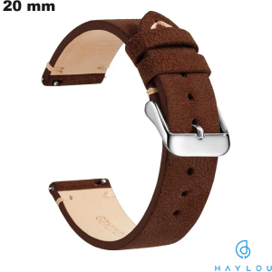 Bracciale Marrone di orologio in Vera Pelle Haylou 20 mm di qualità